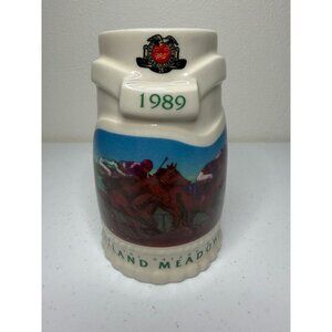 VTG 1989 Miller High Life Portland Meadows Oregon Derby 16oz Beer Stein